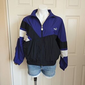 Vintage Puma 90s oversized track jacket/windbreaker sz XXS